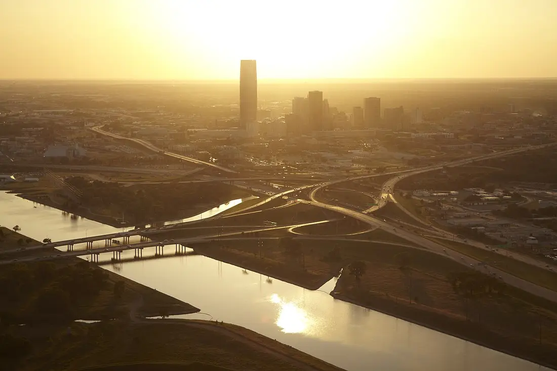 The Oklahoma River through the metro
